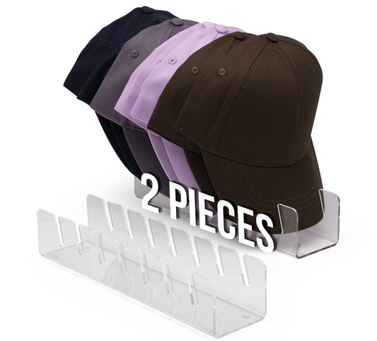 LVKY Acrylic Hat Stand (2 Stands per Box) - for 14 Caps