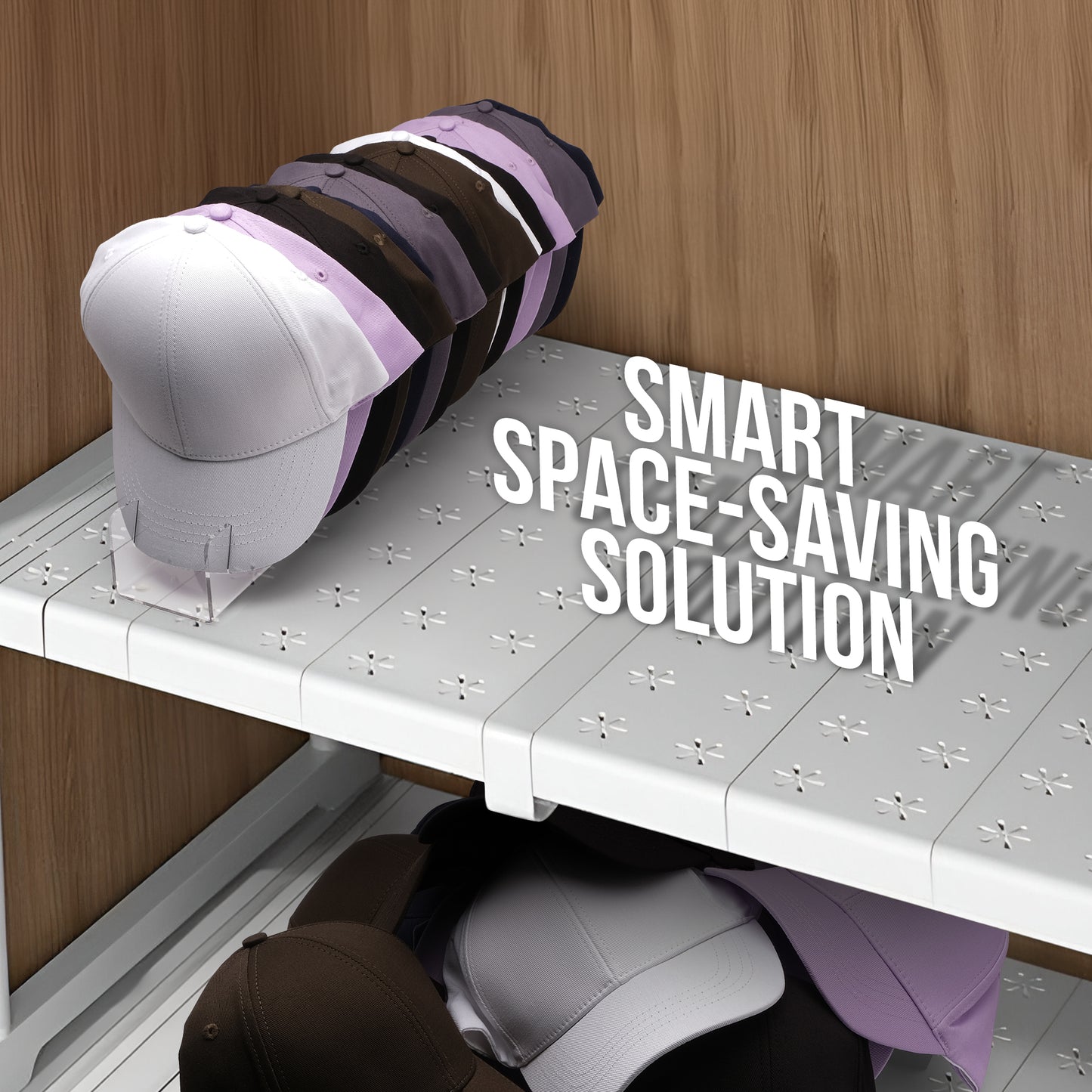 LVKY Acrylic Hat Stand (2 Stands per Box) - for 14 Caps